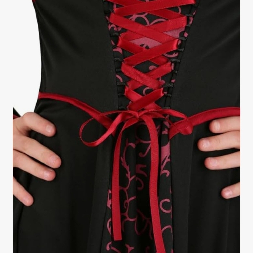 California Costumes Enchanted Vampire Kids Costume - Black and Burgundy - Picture 3 of 9